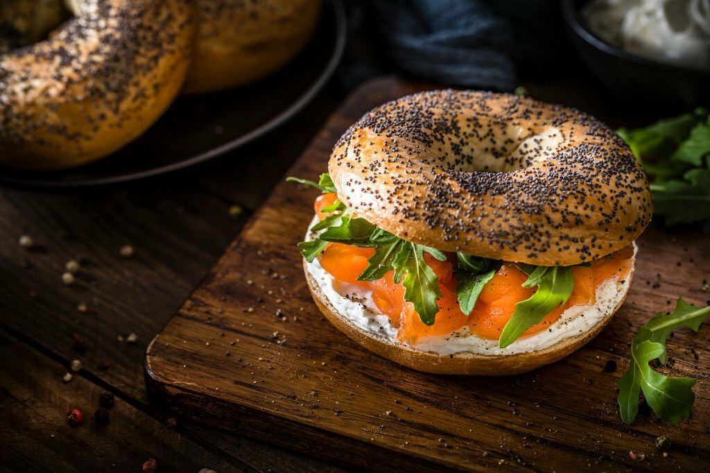Bagel with Cream Cheese  and Smoked Salmon Recipe