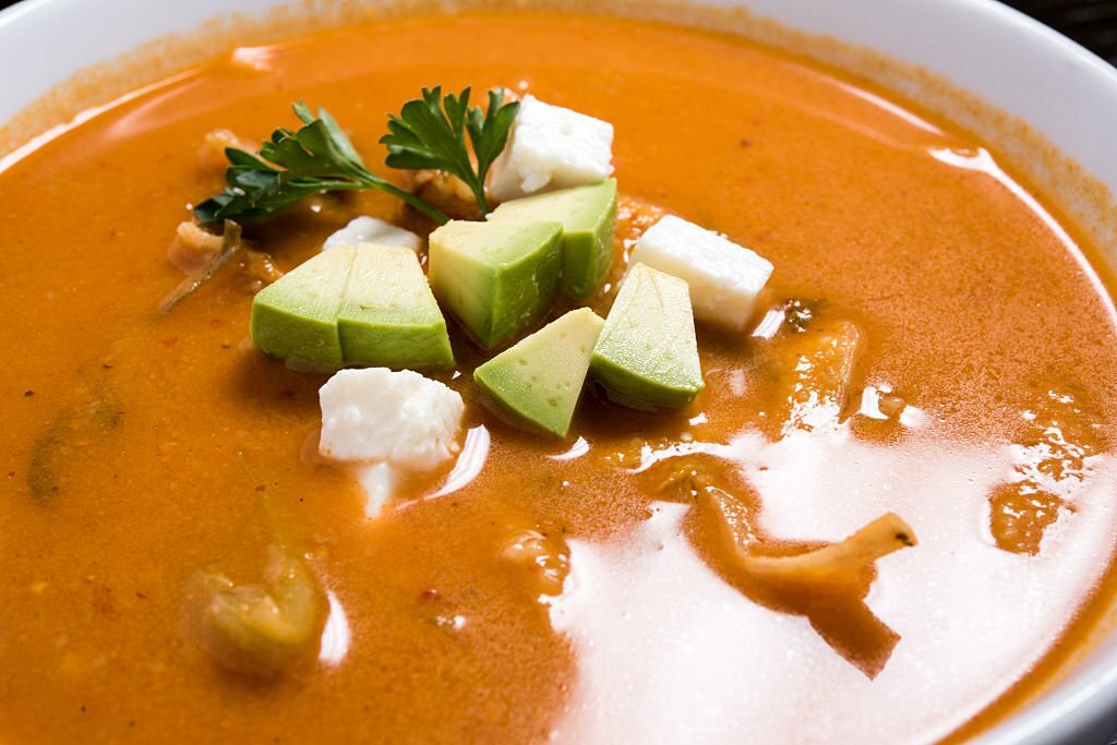 Roasted Red Pepper and Avocado Soup