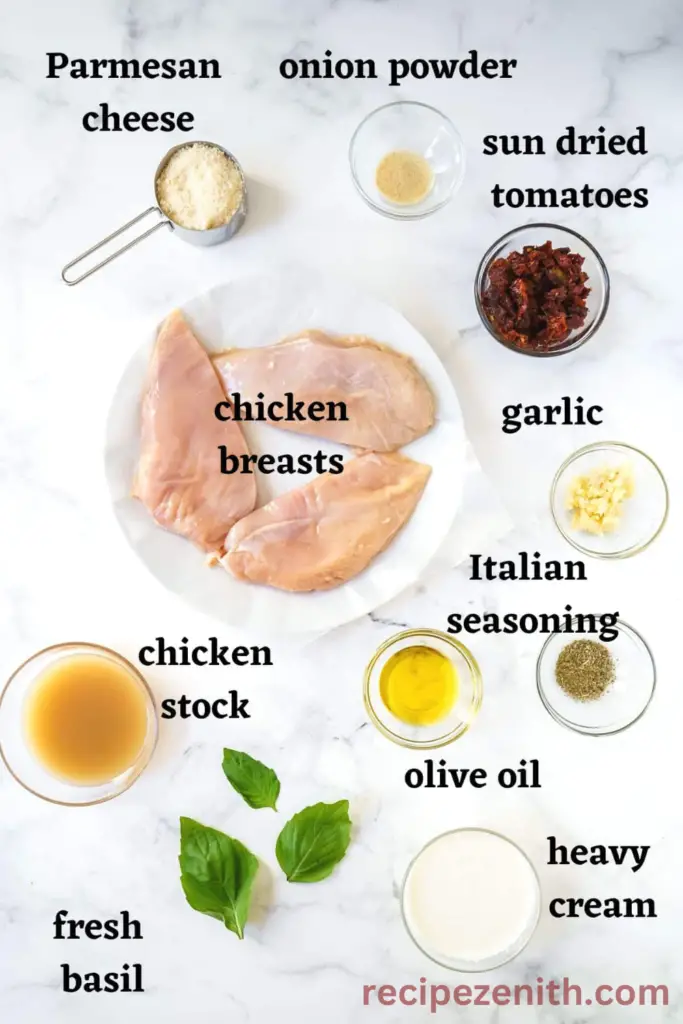 ingredients for easy marry me chicken recipe