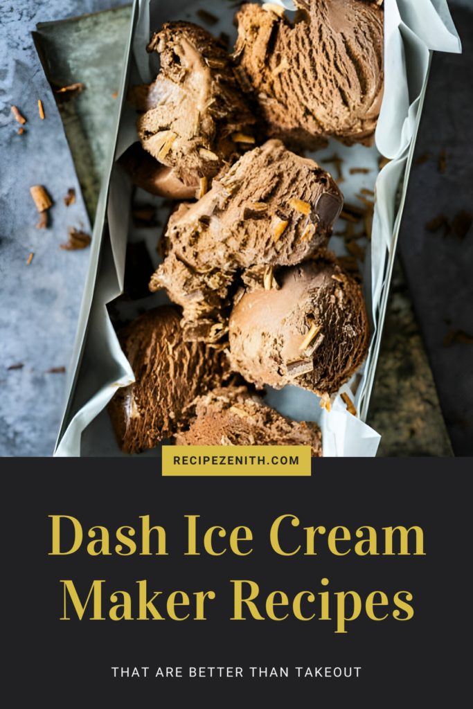 dash ice cream maker recipes
