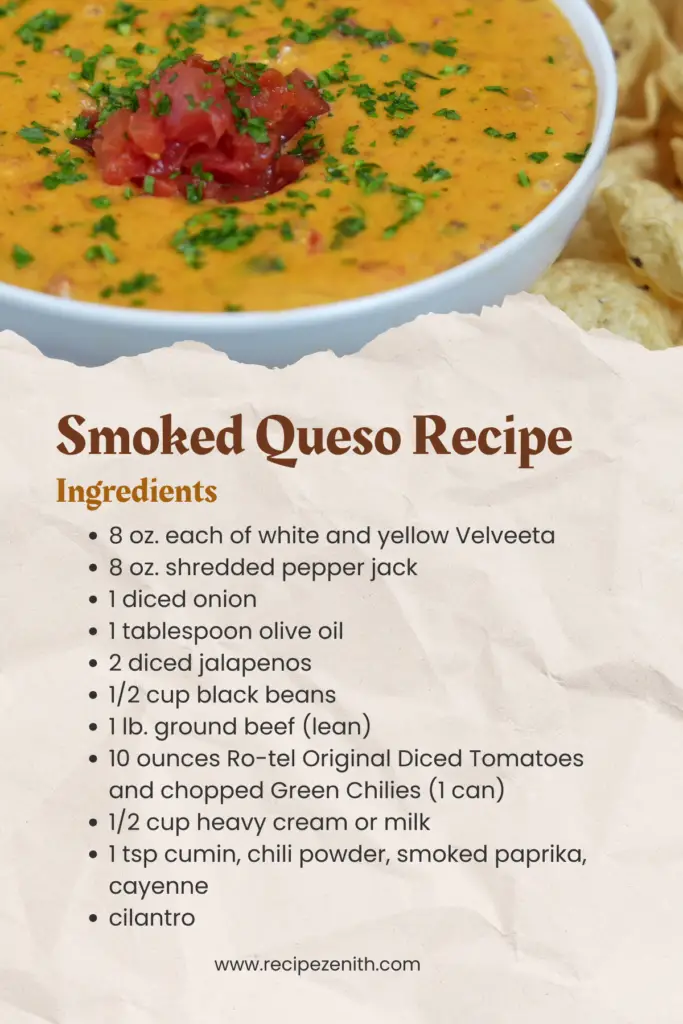 smoked queso recipe ingredients