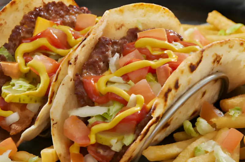 Big Mac Smash Burger Tacos Recipe/Smash burger tacos TikTok