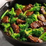 Easy beef and broccoli stir fry dish with vibrant vegetables