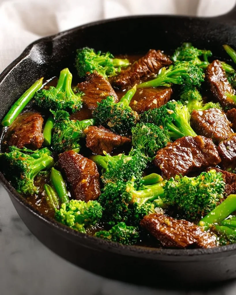 Easy beef and broccoli stir fry dish with vibrant vegetables