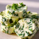 Delicious Garlic Herb Steak Butter melting over a perfectly cooked steak.