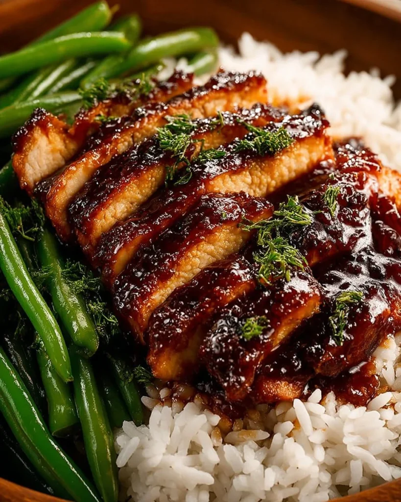 Skillet Teriyaki Chicken Thighs with vibrant vegetables in a pan