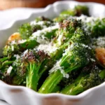 Delicious broccoli cheddar oven bake with melted cheese and fresh broccoli