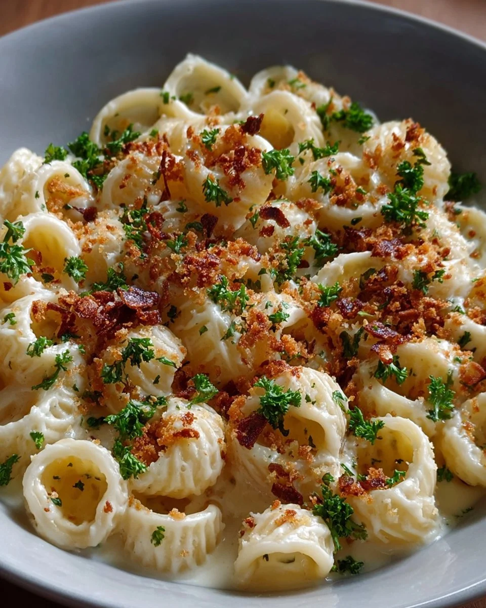 Delicious Garlic Butter Brie Pasta with herbs and cheese