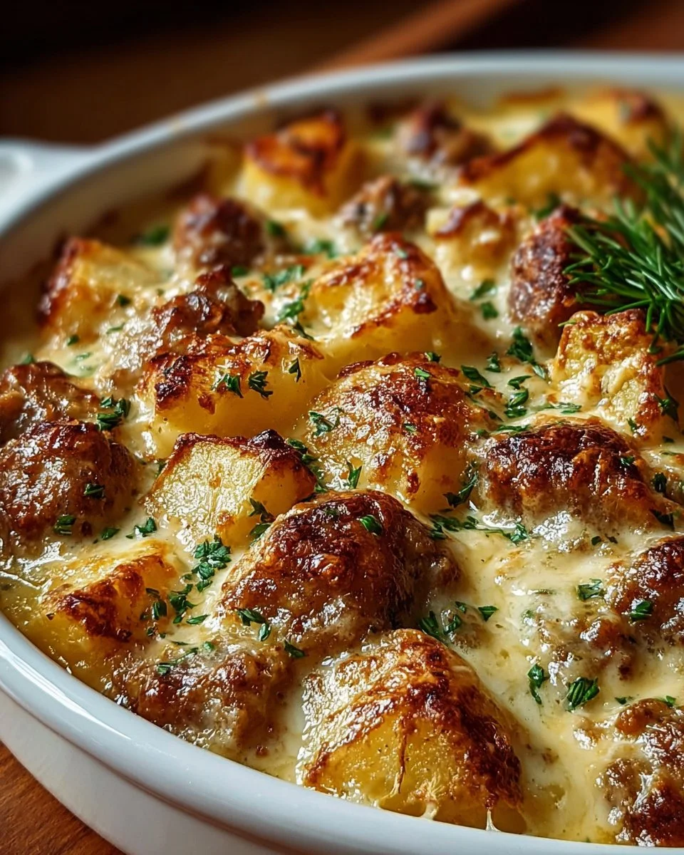 Garlic Parmesan Chicken with potatoes in a crockpot ready to serve.