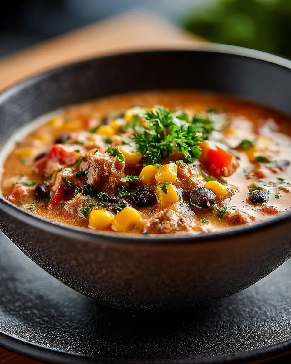 High Protein Creamy Taco Soup