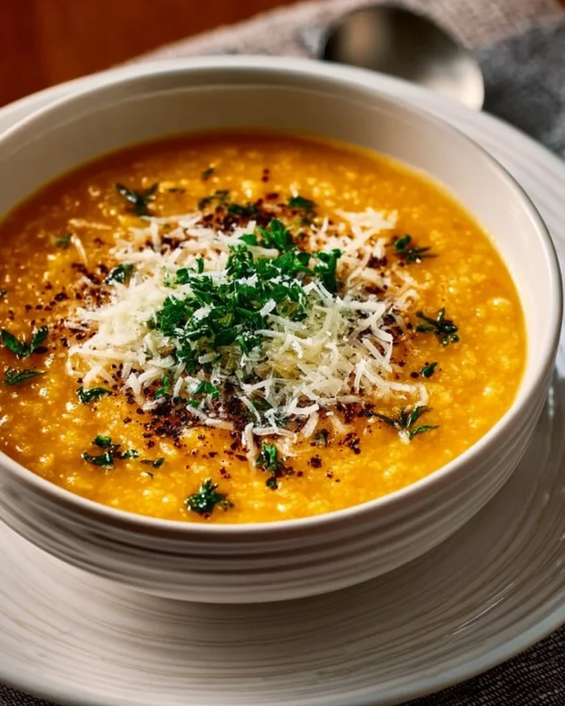 Bowl of Italian Penicillin Soup with fresh herbs and spices