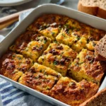 Delicious Sausage and Egg Casserole with cheese and vegetables
