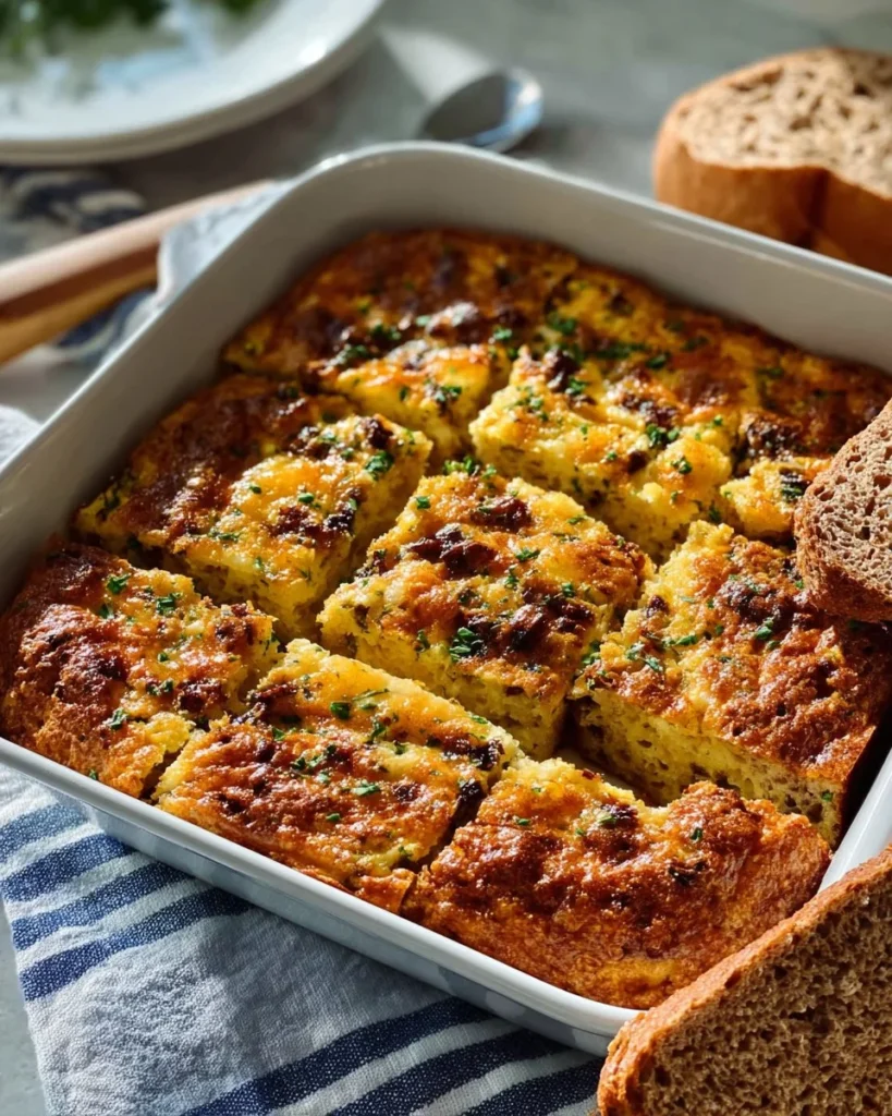 Delicious Sausage and Egg Casserole with cheese and vegetables
