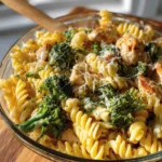 Homemade Chicken Noodle Casserole topped with crispy breadcrumbs and herbs