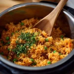 Delicious Instant Pot chicken fajita rice served in a bowl