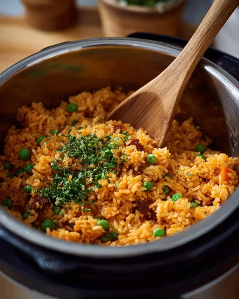 Delicious Instant Pot chicken fajita rice served in a bowl