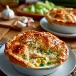 Mini freezer chicken pot pies ready to bake and enjoy.