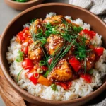 Delicious Chicken Stir Fry with vibrant bell peppers and fresh vegetables