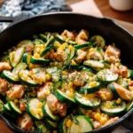 Delicious Garlic Chicken served with zucchini for a healthy meal