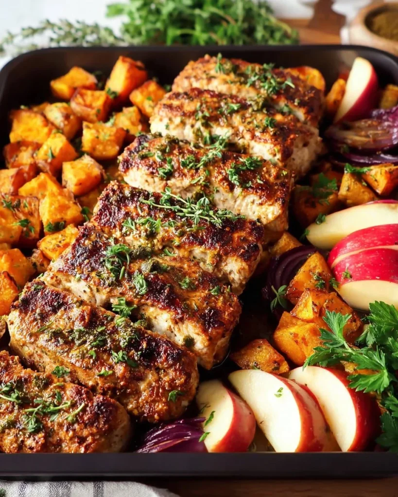 Delicious honey glazed apple slices on a wooden table