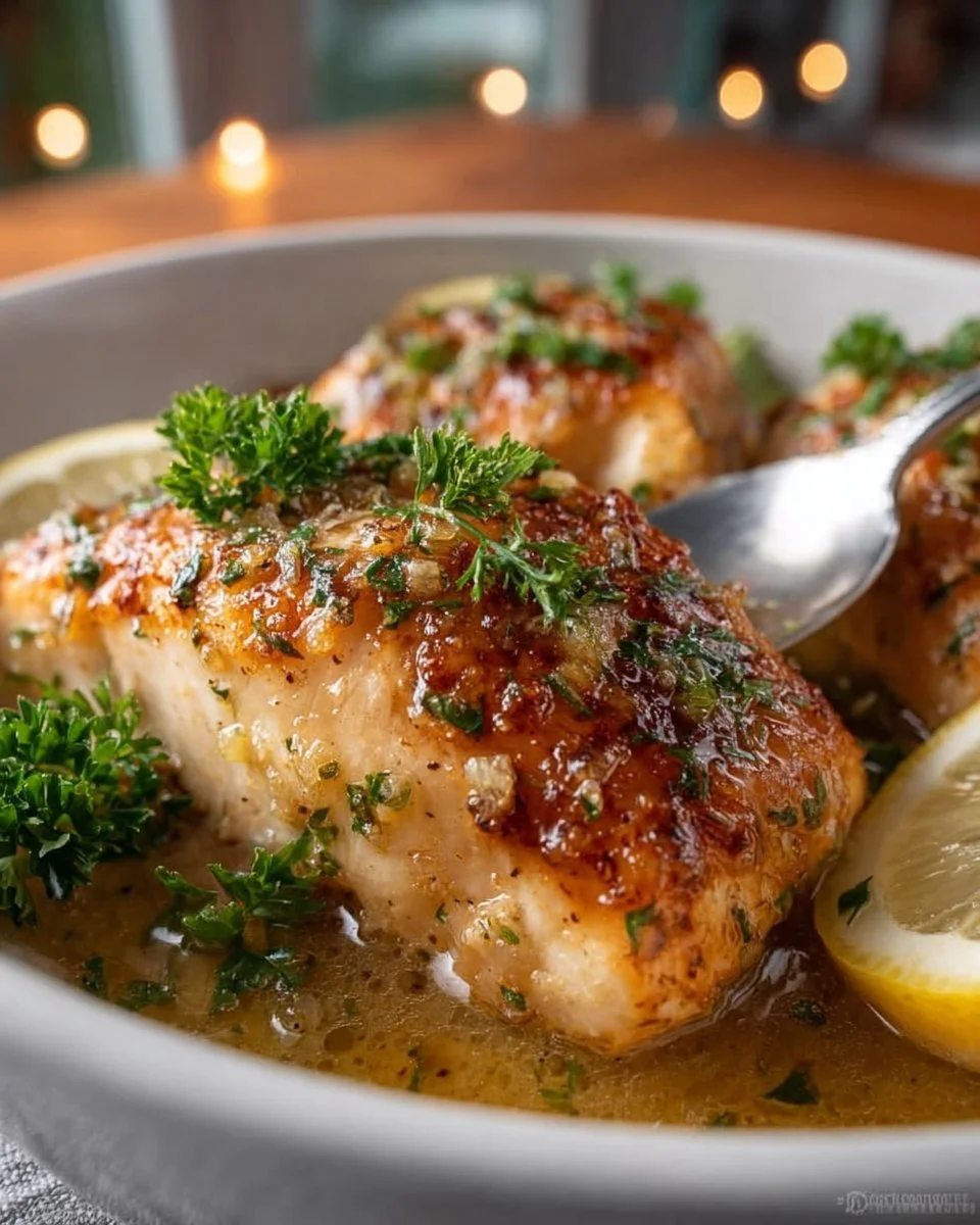 Delicious lemon garlic roast chicken served with herbs and spices