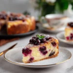Mixed Berry Cream Cheese Cake with fresh berries and cream cheese frosting
