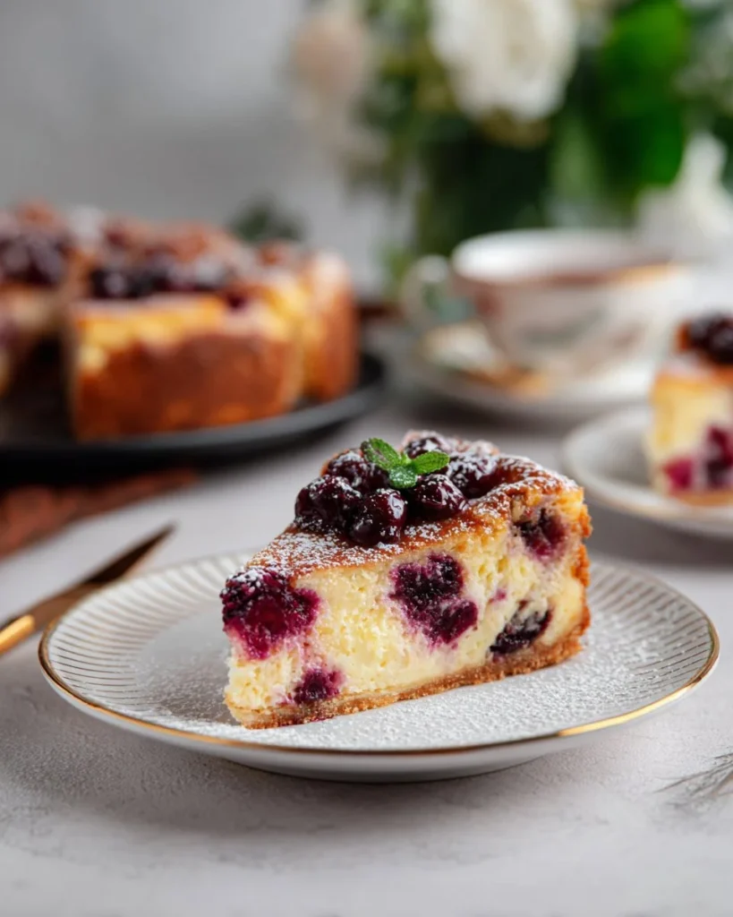 Mixed Berry Cream Cheese Cake with fresh berries and cream cheese frosting
