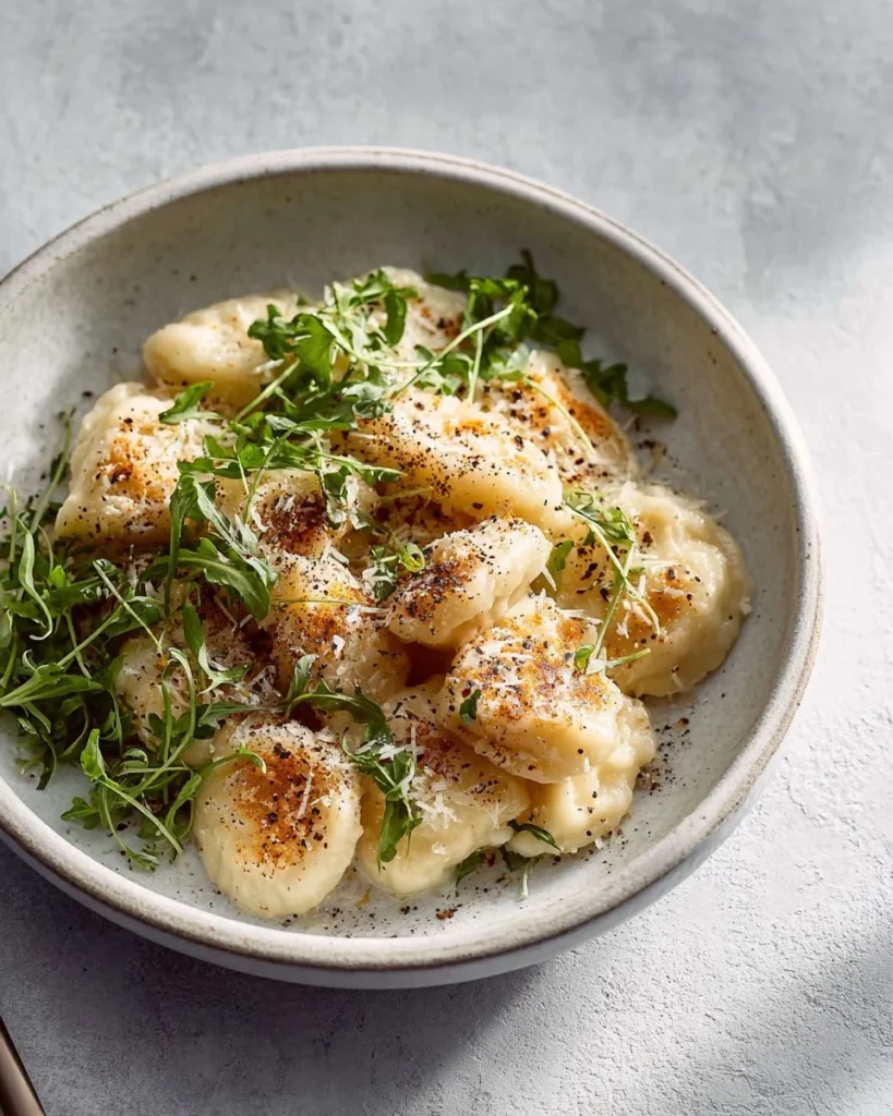 Delicious plate of Easy Tortellini Alfredo with creamy sauce and herbs