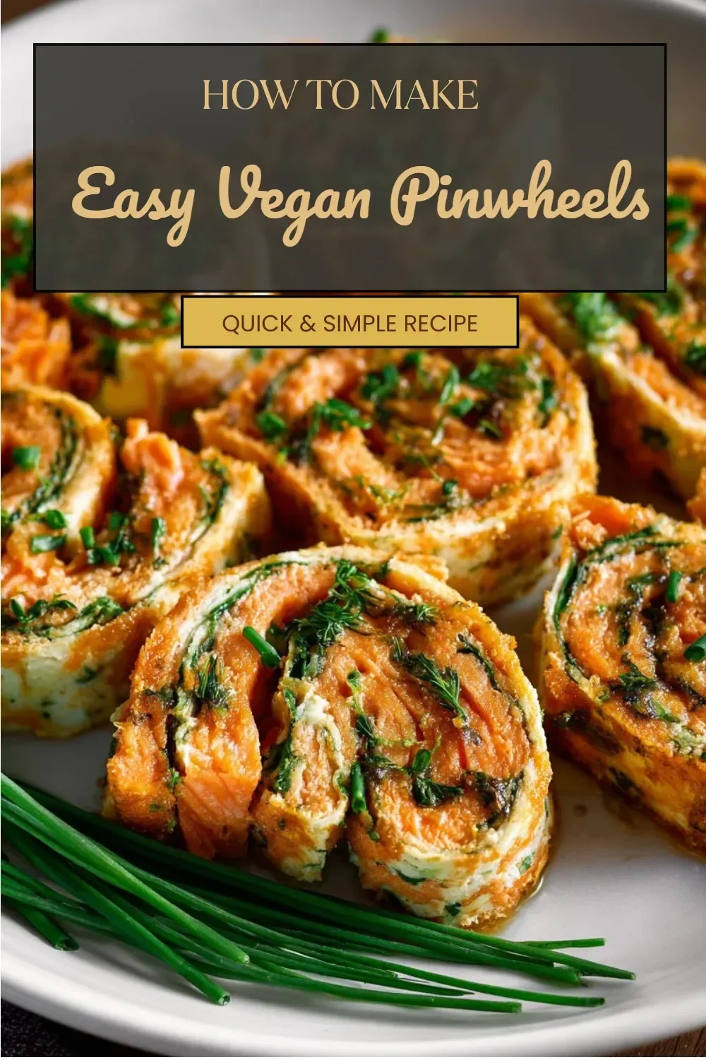 Platter of colorful easy vegan pinwheels made with fresh vegetables and wraps.