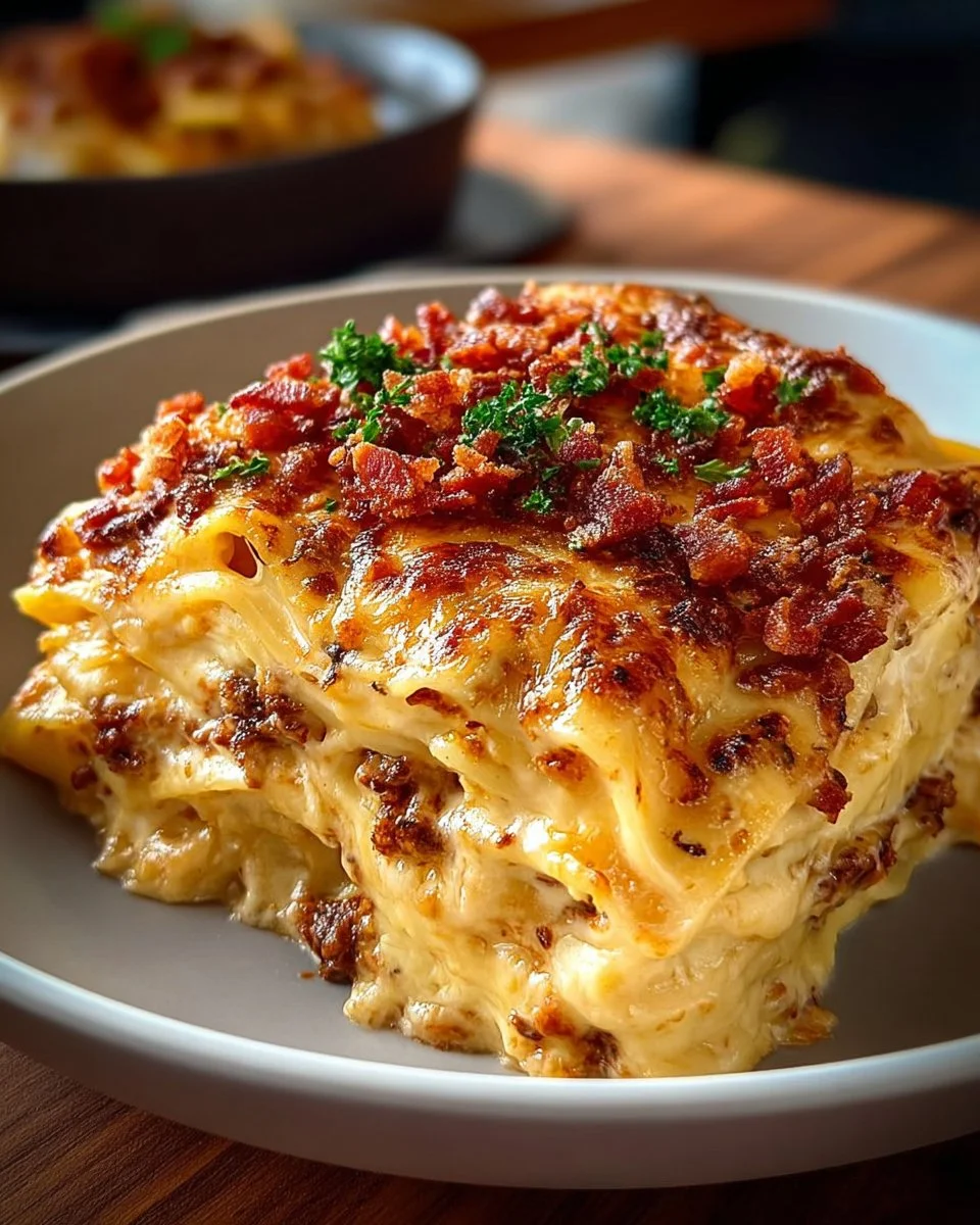 Spicy Southern Cheesy Chicken Spaghetti Casserole topped with cheese.