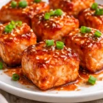 Crispy Bang Bang Salmon Bites served on a plate