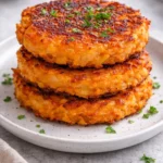 Crispy and healthy sweet potato hash browns served on a plate