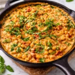 Plate of Marry Me Chickpeas showcasing a savory chickpea dish