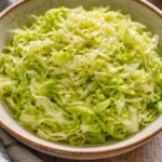 Colorful Middle Eastern style cabbage salad with fresh vegetables and spices