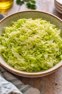 Colorful Middle Eastern style cabbage salad with fresh vegetables and spices