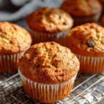 Delicious homemade Morning Glory Muffins filled with fruits and nuts
