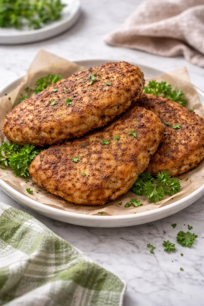 Crispy Southern fried pork chops served with sides