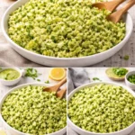 A vibrant bowl of TikTok Green Goddess Salad with fresh greens and dressing.