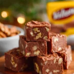 Creamy and delicious Velveeta Fudge displayed on a plate, ready to enjoy.