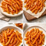 Homemade candied orange peels with honey on a plate