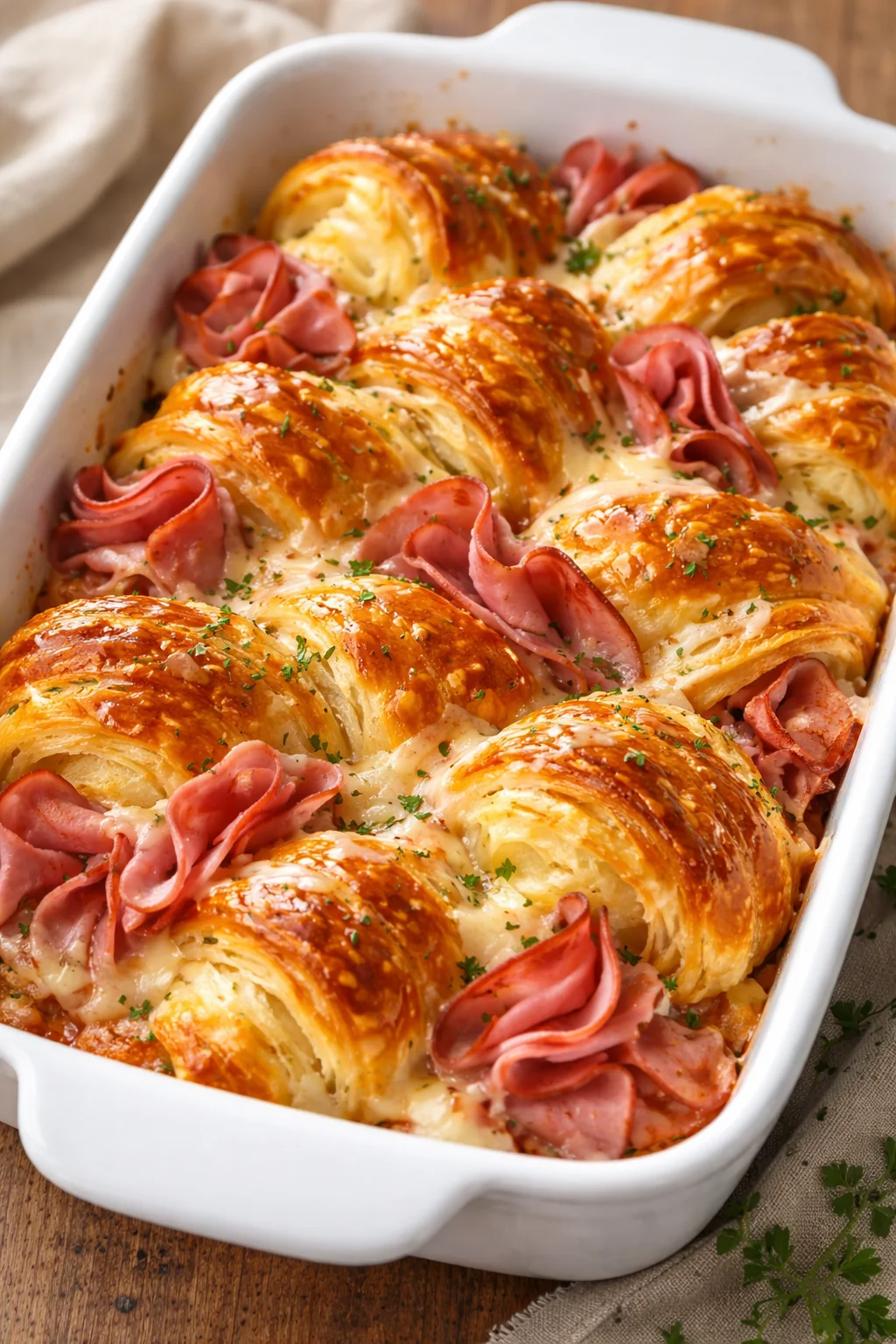Freshly baked croissants on a cooling rack, golden and flaky.
