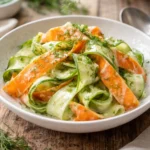 Fresh Carrot & Cucumber Ribbon Salad with vibrant ribbons of veggies