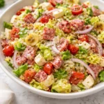 Italian Grinder Salad featuring fresh vegetables and herbs