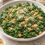 Lemon Parm Kale Salad with vibrant greens and fresh toppings