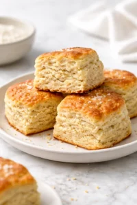 Delicious sourdough biscuits made from sourdough discard, golden and flaky.
