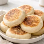 Homemade Sourdough English Muffins fresh from the oven