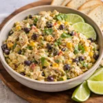 Delicious Southwest Chicken Salad with grilled chicken, avocado, and toppings