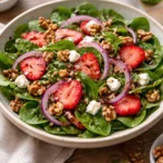 A vibrant Spring Mix Salad drizzled with Balsamic Honey Dressing on a plate.