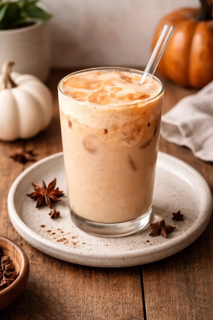 Copycat iced pumpkin cream chai tea latte recipe from Starbucks