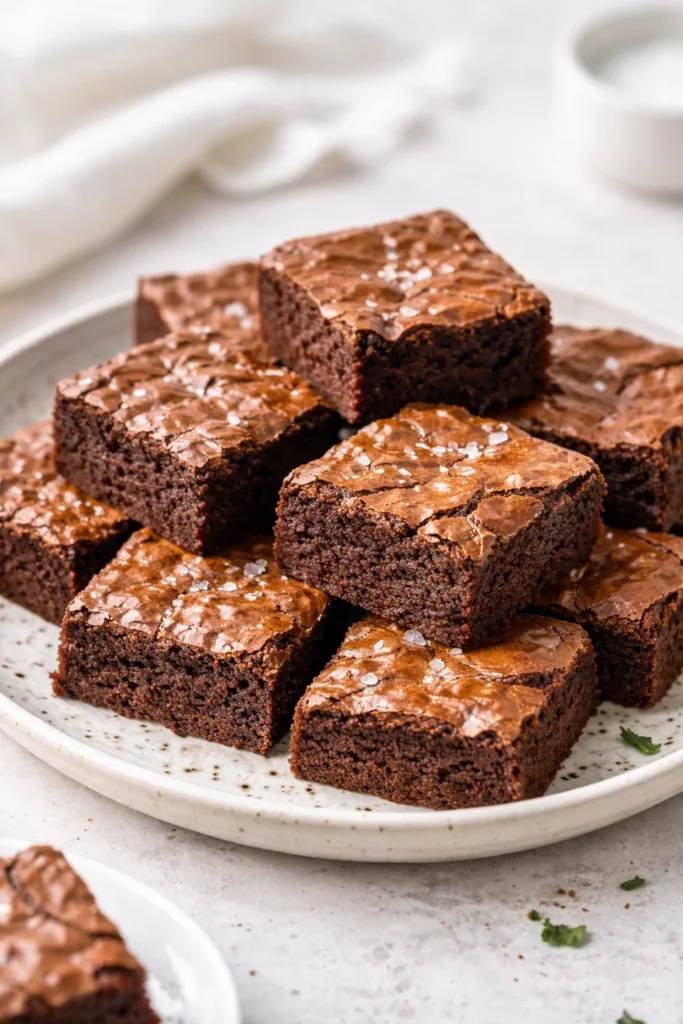 Delicious sourdough brownies made from sourdough discard